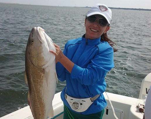 Gresa posing with fish